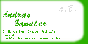 andras bandler business card